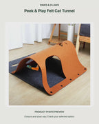 Peek & Play Felt Cat Tunnel